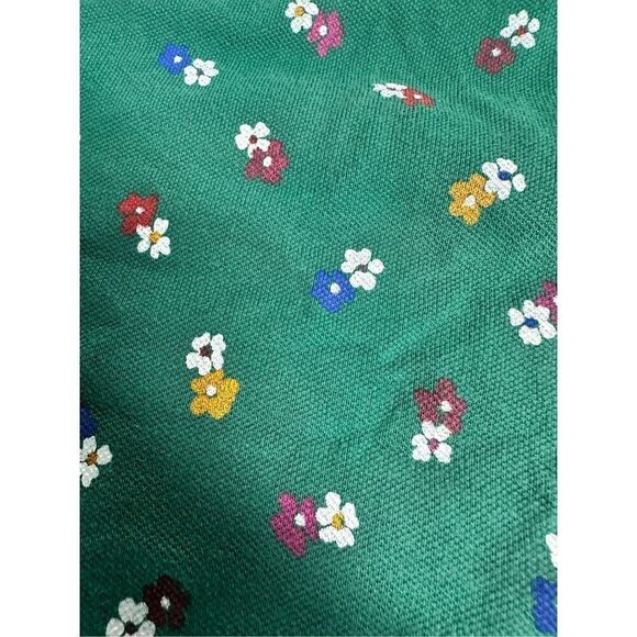 Tommy Hilfiger Girls Green Polo Floral Print Cotton Blend Size L (12-14) - Picture 7 of 8